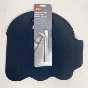 Built Six Pack Tote with Arch Bottle Opener NWT